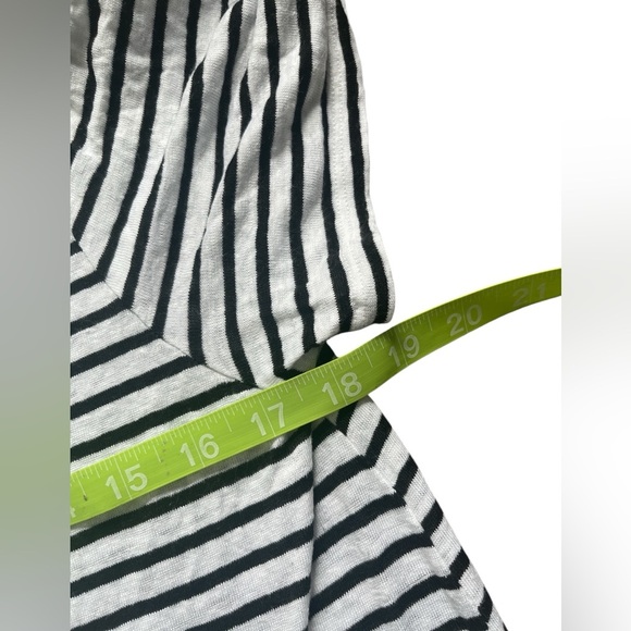 Eileen Fisher Black and White Horizontal Stripe Linen Shirtdress Size Small - Picture 5 of 6